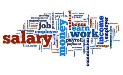 Salary - word cloud concept