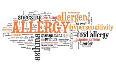 Allergy - word cloud concept