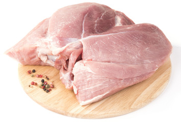 boneless pork isolated