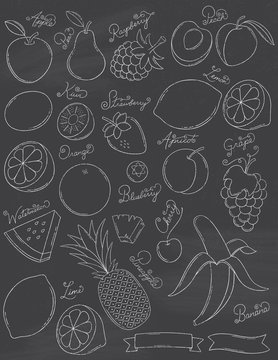 Chalkboard Fruits