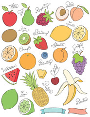 Hand Drawn Fruits