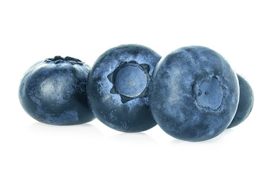 Blueberries isolated on a white background.