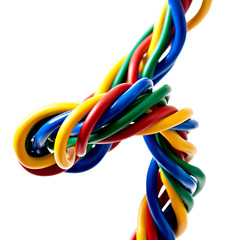 electric cable on a white background