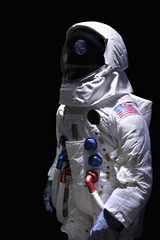 Astronauts isolated on black