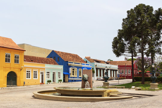  Memory fountain on Garibaldi square, Curitiba, Parana state, Br