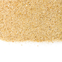 The sand isolated on white background