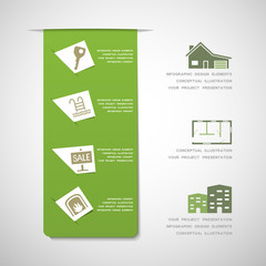 Real estate infographic design elements