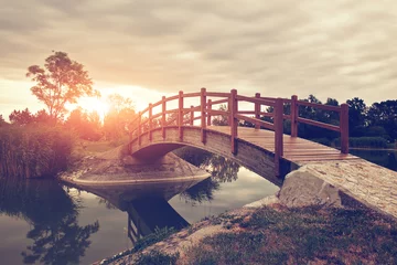 Foto op Canvas Bridge in the park © Creaturart