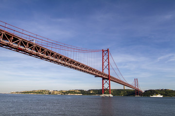 portuguese bridge over the tagus river 