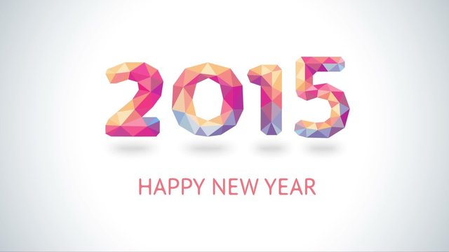 Happy New Year 2015 colorful greeting video made