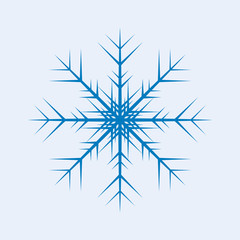 Obraz premium Vector blue snow flake