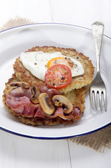 potato pancake on a plate