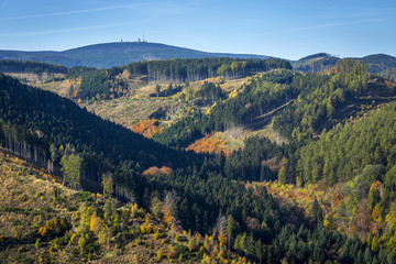 Fototapeta premium herbstlicher Brocken, Harz