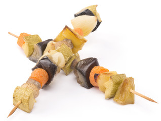 vegetable spits isolated