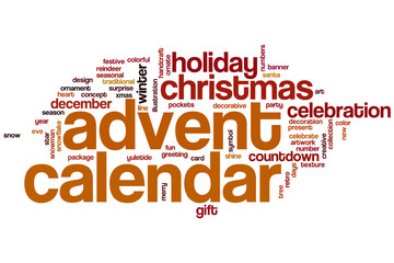 Advent calendar word cloud