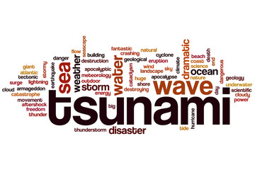 Tsunami word cloud