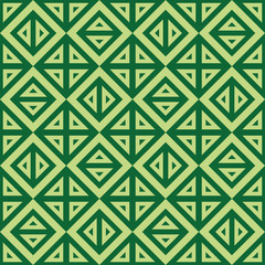 Geometric abstract green pattern vector seamless texture