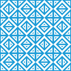 Geometric abstract blue and white pattern vector seamless textur