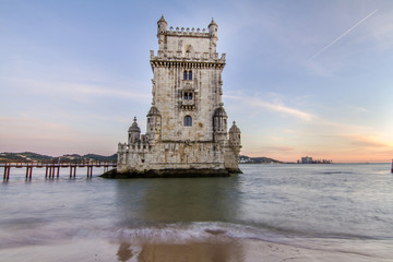 Fototapeta premium Tower of Belem, located in Lisbon, Portugal.