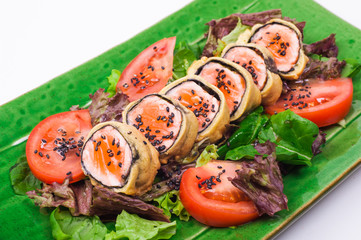 fried salmon roll