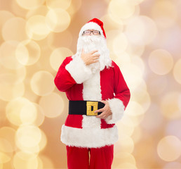 man in costume of santa claus