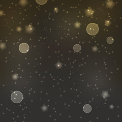 Naklejka premium abstract dark night dots and stars bokeh background eps10
