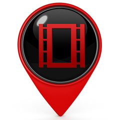 film pointer icon on white background