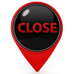 close pointer icon on white background