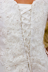 closeup of a wedding dress