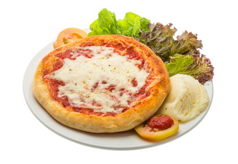 Pizza with tomato and cheese