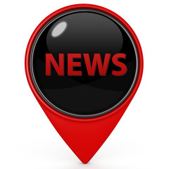 News pointer icon on white background
