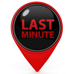Last minute pointer icon on white background