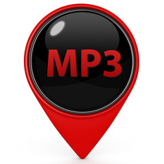 MP3 pointer icon on white background