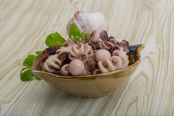 Boiled octopus