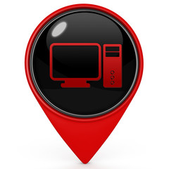 Computer pointer icon on white background