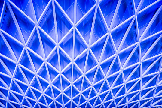 Abstract Blue Architecture Ceiling