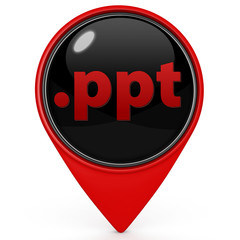 .ppt pointer icon on white background