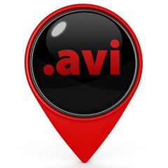 .avi pointer icon on white background