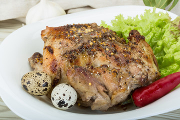 Quail grilled