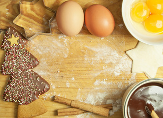 Christmas baking background