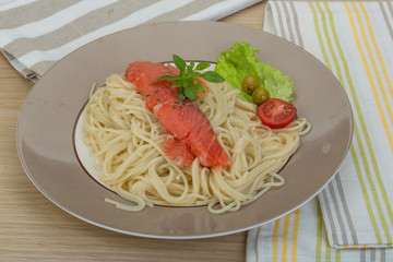 Pasta with salmon