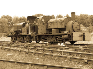 Fototapeta na wymiar rusty old steam engines