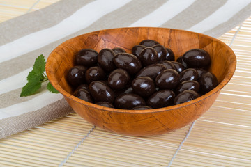 Almond in chocolate
