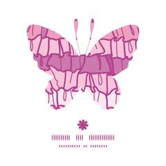 Vector pink ruffle fabric stripes butterfly silhouette pattern