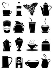 Coffee icons set