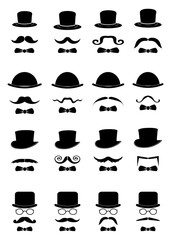 Gentlemen icons set