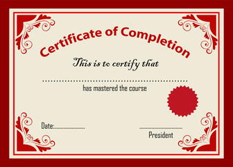 Certificate template 