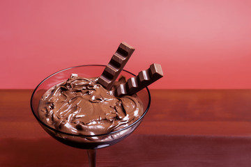 Chocolate cocktail with hazelnut cream