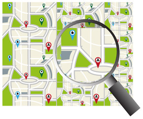 Map navigation search