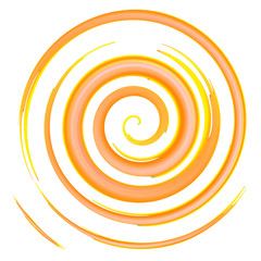 orange watercolor spiral, elements for design